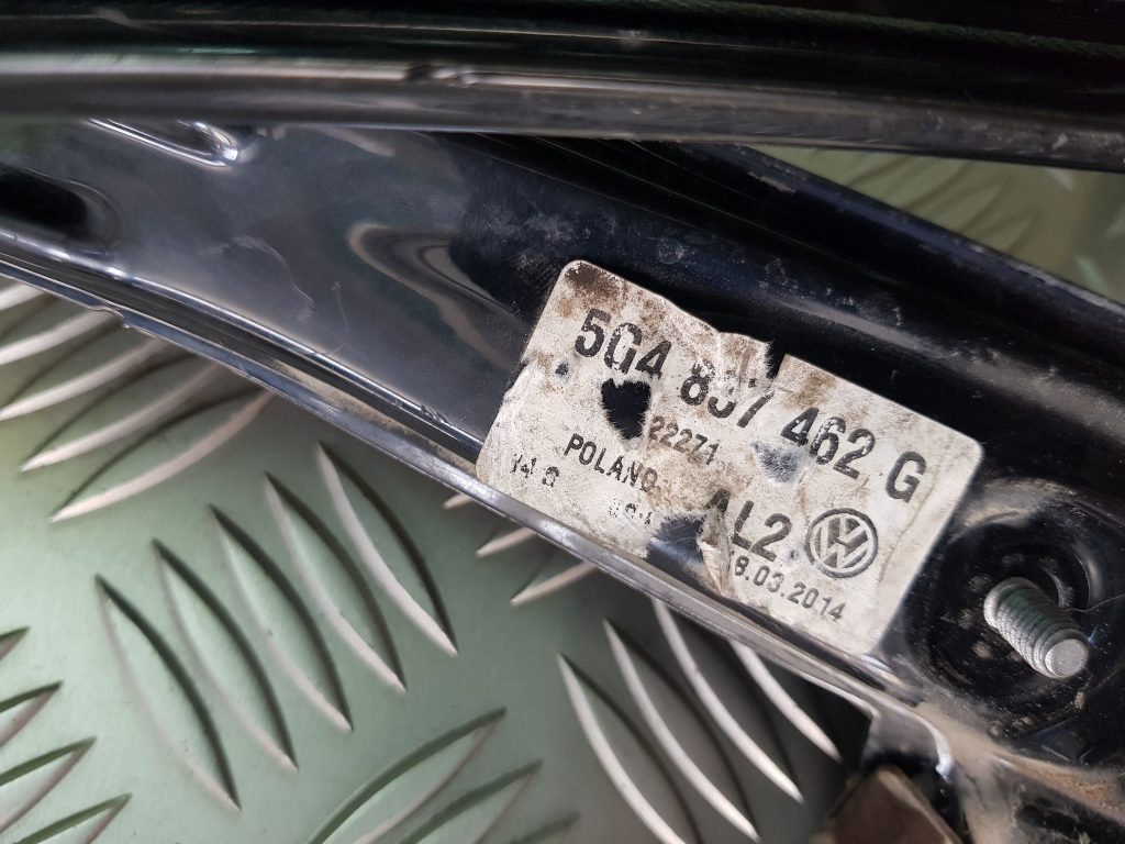 Stikla pacelšanas mehānisms priekšējais labais priekš VW GOLF 2014