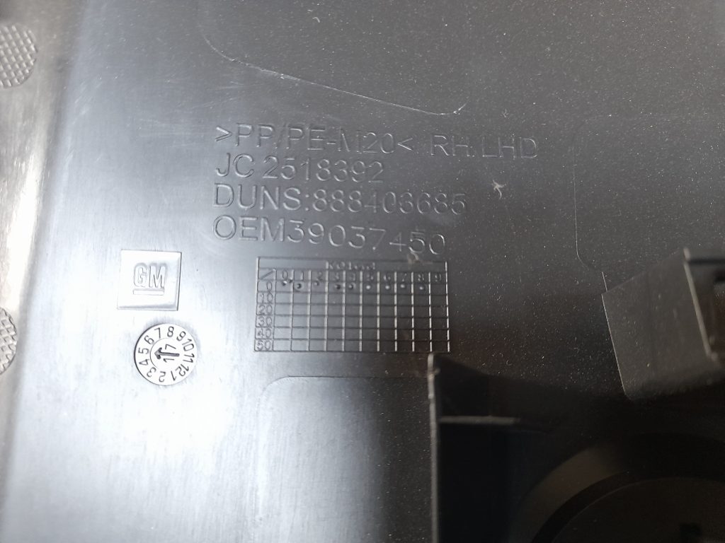 Mērinstrumentu paneļa sānu apdare priekš OPEL ASTRA SPORT 2017