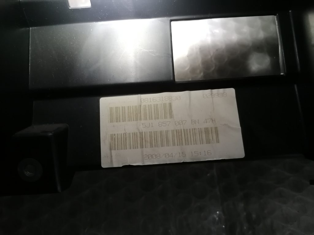 Mērinstrumentu panelis priekš ŠKODA FABIA 2008 4 Mērinstrumentu panelis priekš ŠKODA FABIA 2008