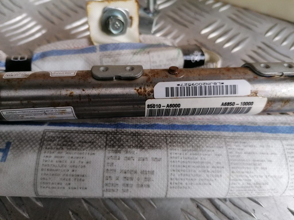 Griestu drošības spilvens, pa kreisi priekš HYUNDAI I30 2012 4 Griestu drošības spilvens, pa kreisi priekš HYUNDAI I30 2012