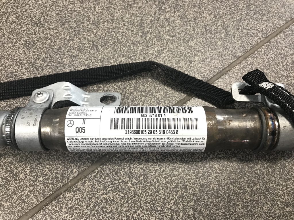 Griestu drošības spilvens, pa kreisi priekš MERCEDES BENZ CLS 320 2005 5 Griestu drošības spilvens, pa kreisi priekš MERCEDES BENZ CLS 320 2005