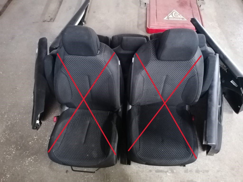 Sēdekļu komplekts priekš CITROEN PICASSO 2007