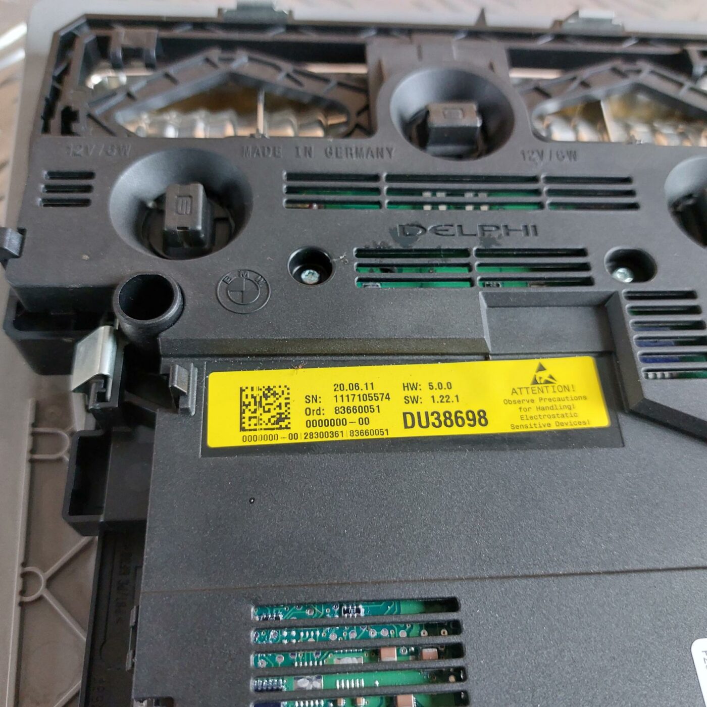 Salona apgaismojuma panelis priekš BMW 520D F11 2011 TOURING