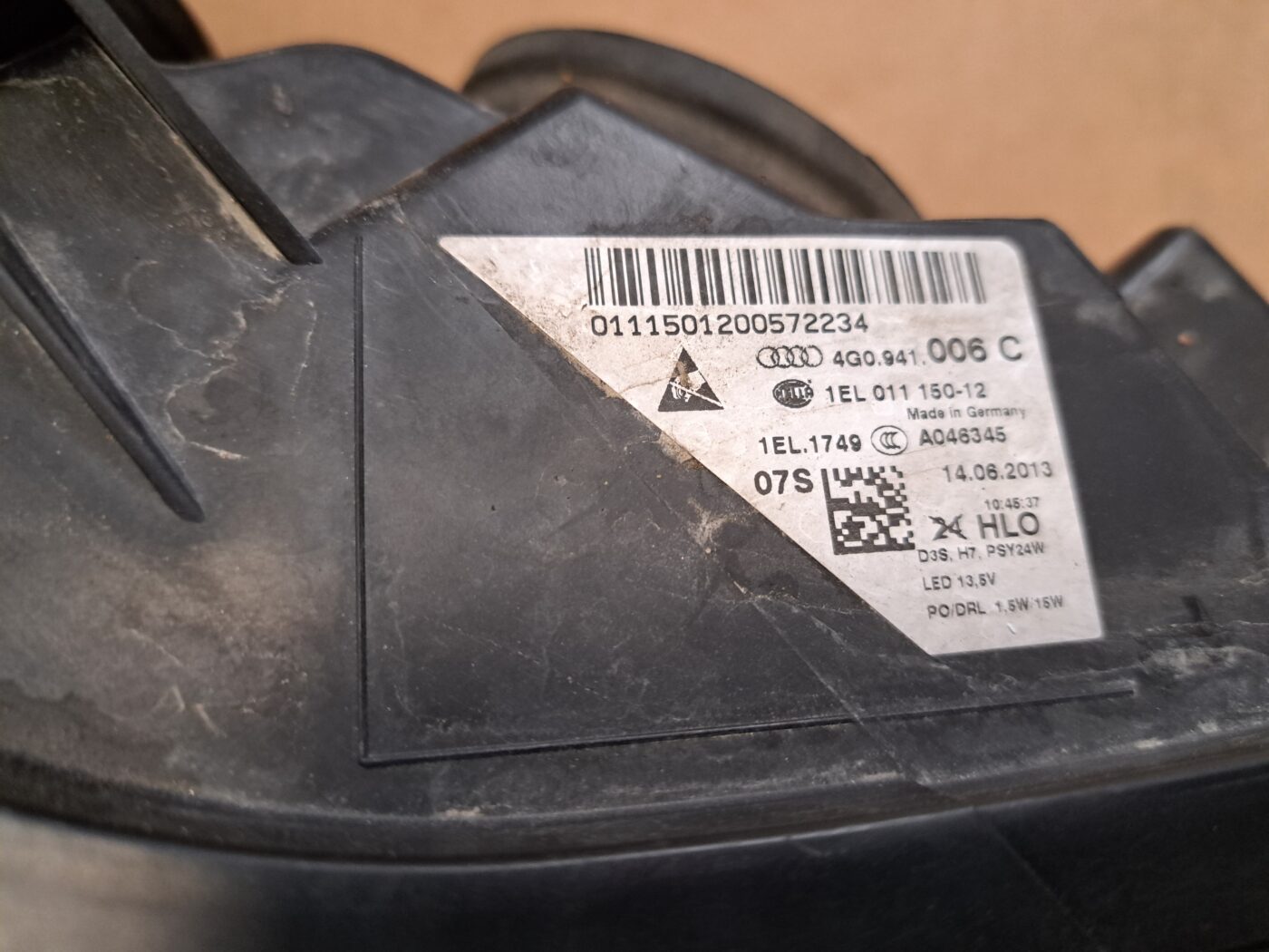 Priekšējais labais lukturis priekš AUDI A6 C7 2010-2015 4G0941006C 5 Priekšējais labais lukturis priekš AUDI A6 C7 2010-2015 4G0941006C