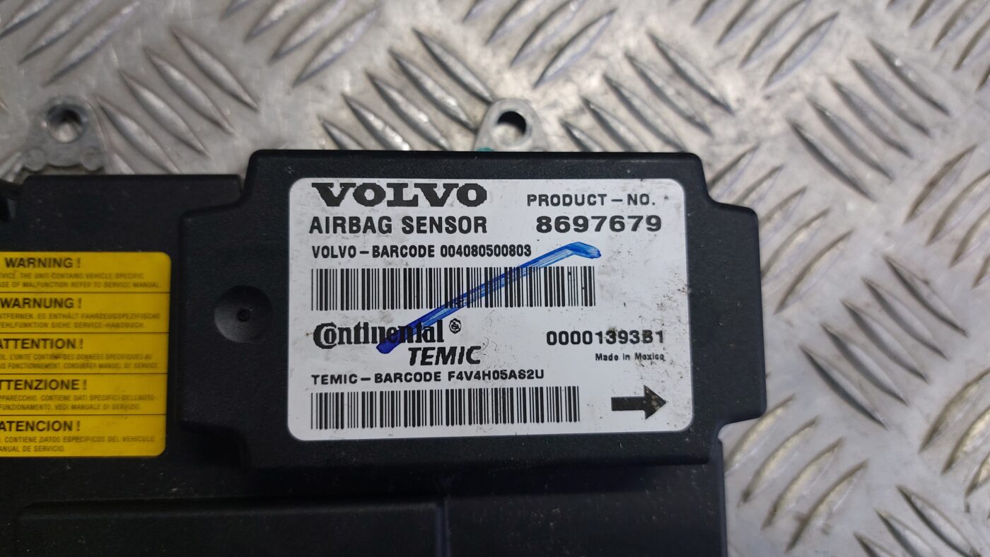 Drošības spilvena vadības bloks priekš VOLVO S40 2004 Black