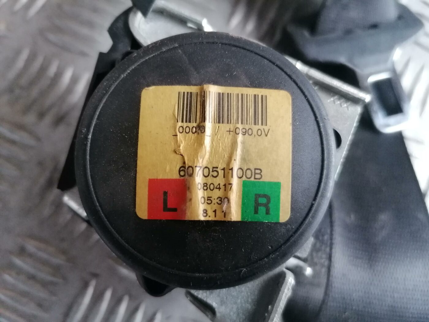 Aizmugurējā labā drošības josta priekš BMW 123 E87 2008 BLACK 2 Aizmugurējā labā drošības josta priekš BMW 123 E87 2008 BLACK