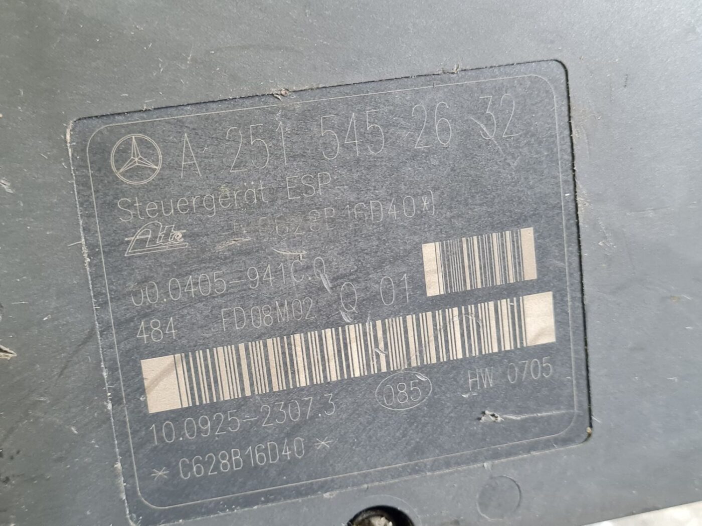 ABS bloks priekš MERCEDES BENZ ML280 2008 OBSIDIAN BLACK 3 ABS bloks priekš MERCEDES BENZ ML280 2008 OBSIDIAN BLACK