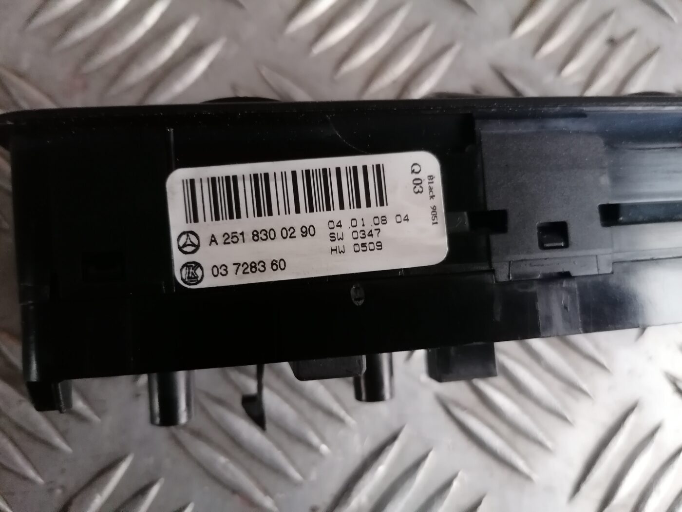 Šofera durvju slēdža pogas priekš MERCEDES BENZ ML280 2008 OBSIDIAN BLACK