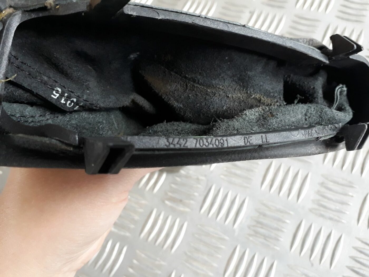 Stāvbremzes sviras auduma pārvalks priekš BMW 530D E61 2006 TOURING BLUE