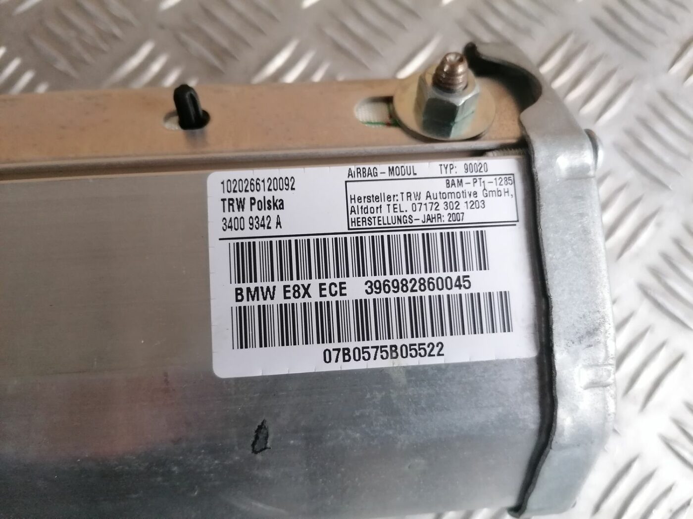 Mērinstrumentu paneļa drošības spilvens priekš BMW 1 E87 2007 GRAPHITE 6 Mērinstrumentu paneļa drošības spilvens priekš BMW 1 E87 2007 GRAPHITE