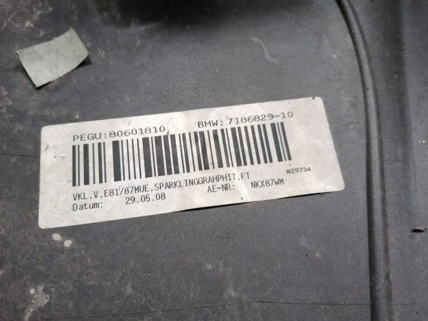 Priekšējais buferis priekš BMW 1 E87 2007 GRAPHITE 10 Priekšējais buferis priekš BMW 1 E87 2007 GRAPHITE