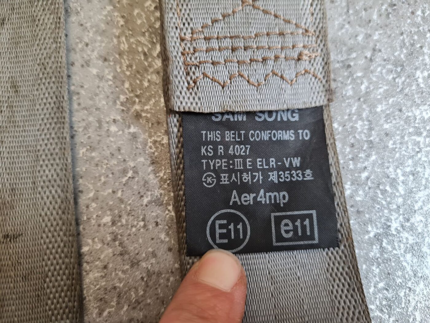 Priekšējā labā drošības josta priekš KIA PICANTO 2006 8 Priekšējā labā drošības josta priekš KIA PICANTO 2006