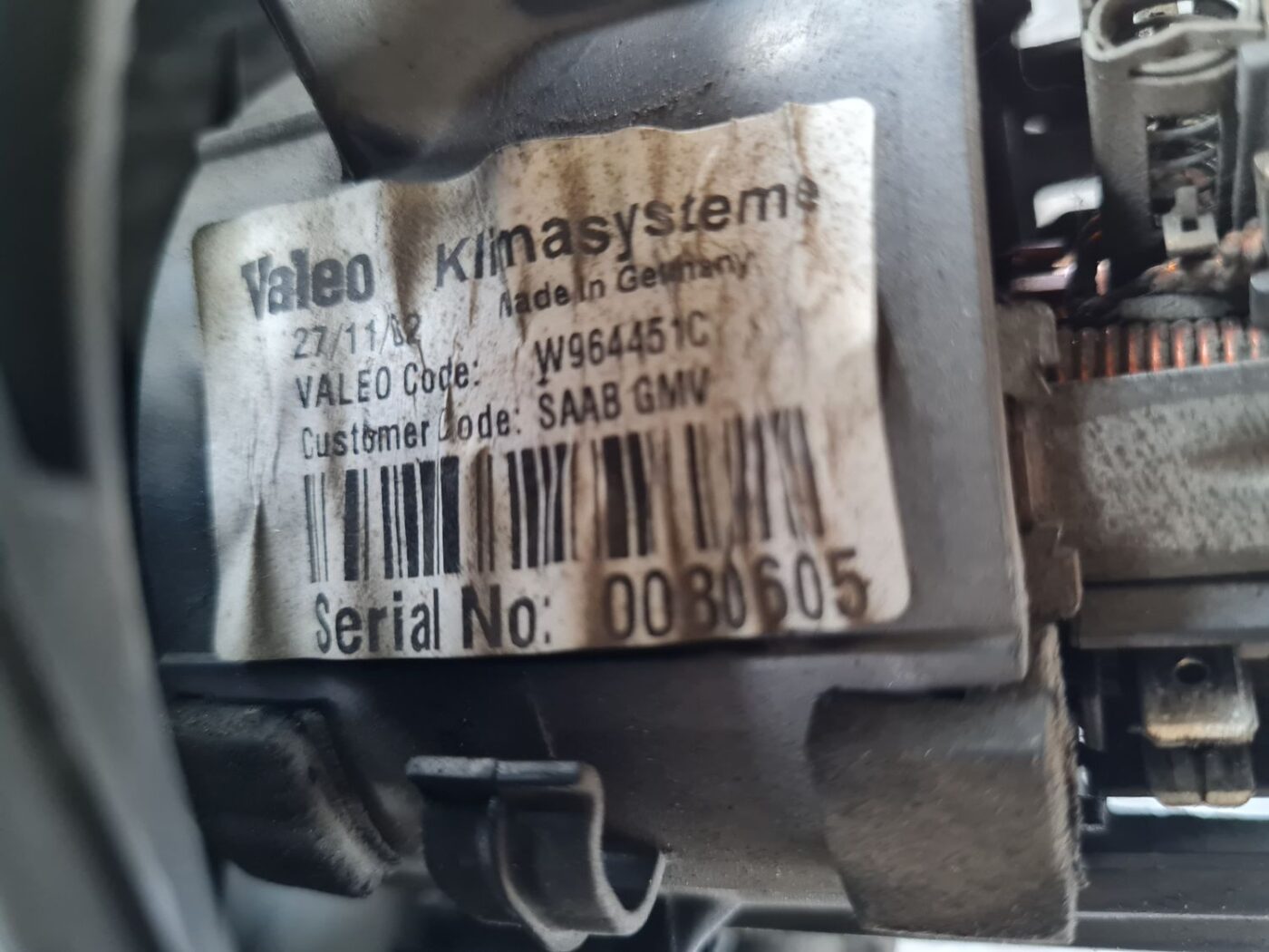 Salona ventilators priekš SAAB 9-5 1999