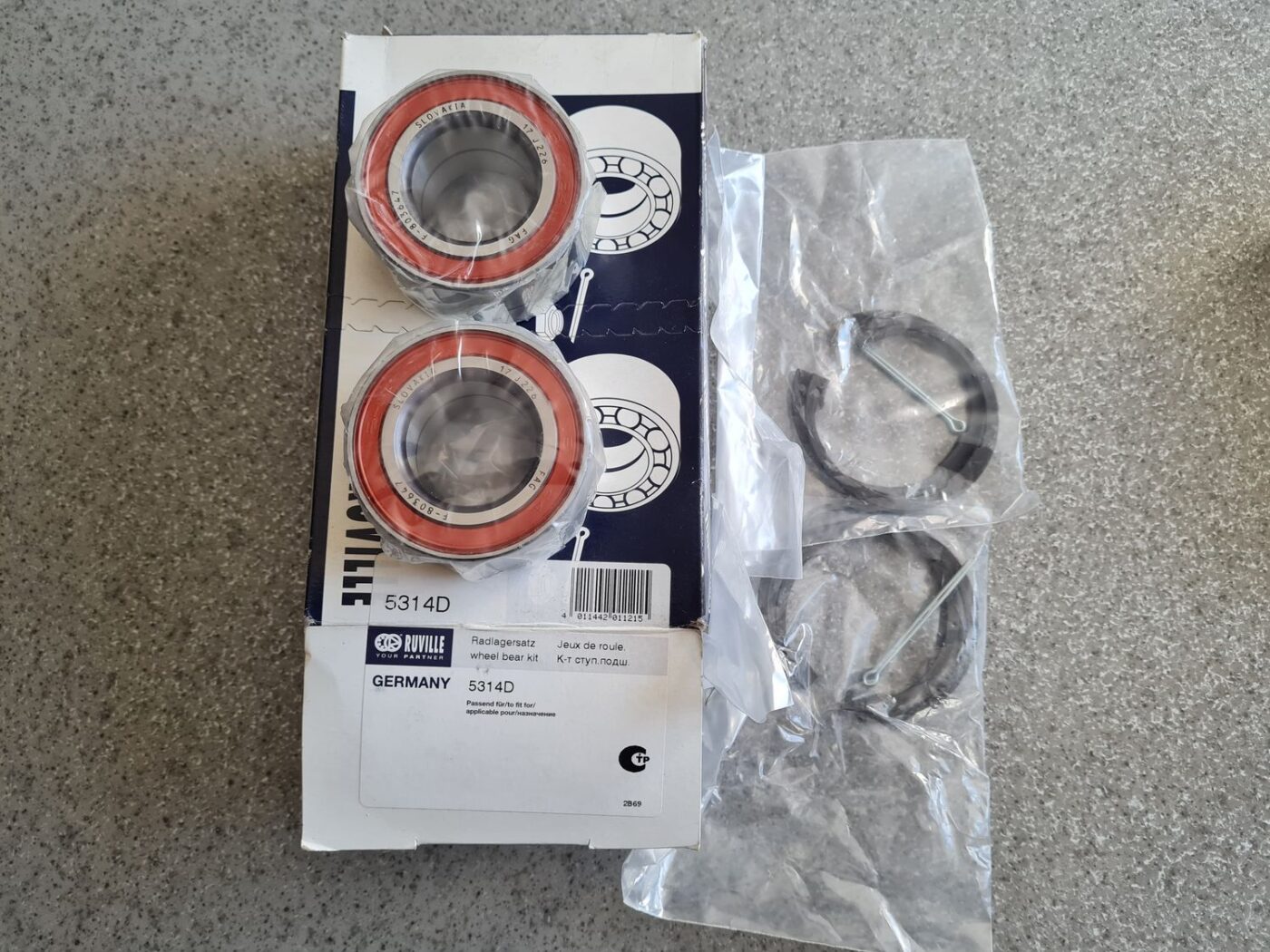 Riteņa rumbas gultnis priekš 1 Riteņa rumbas gultnis priekš