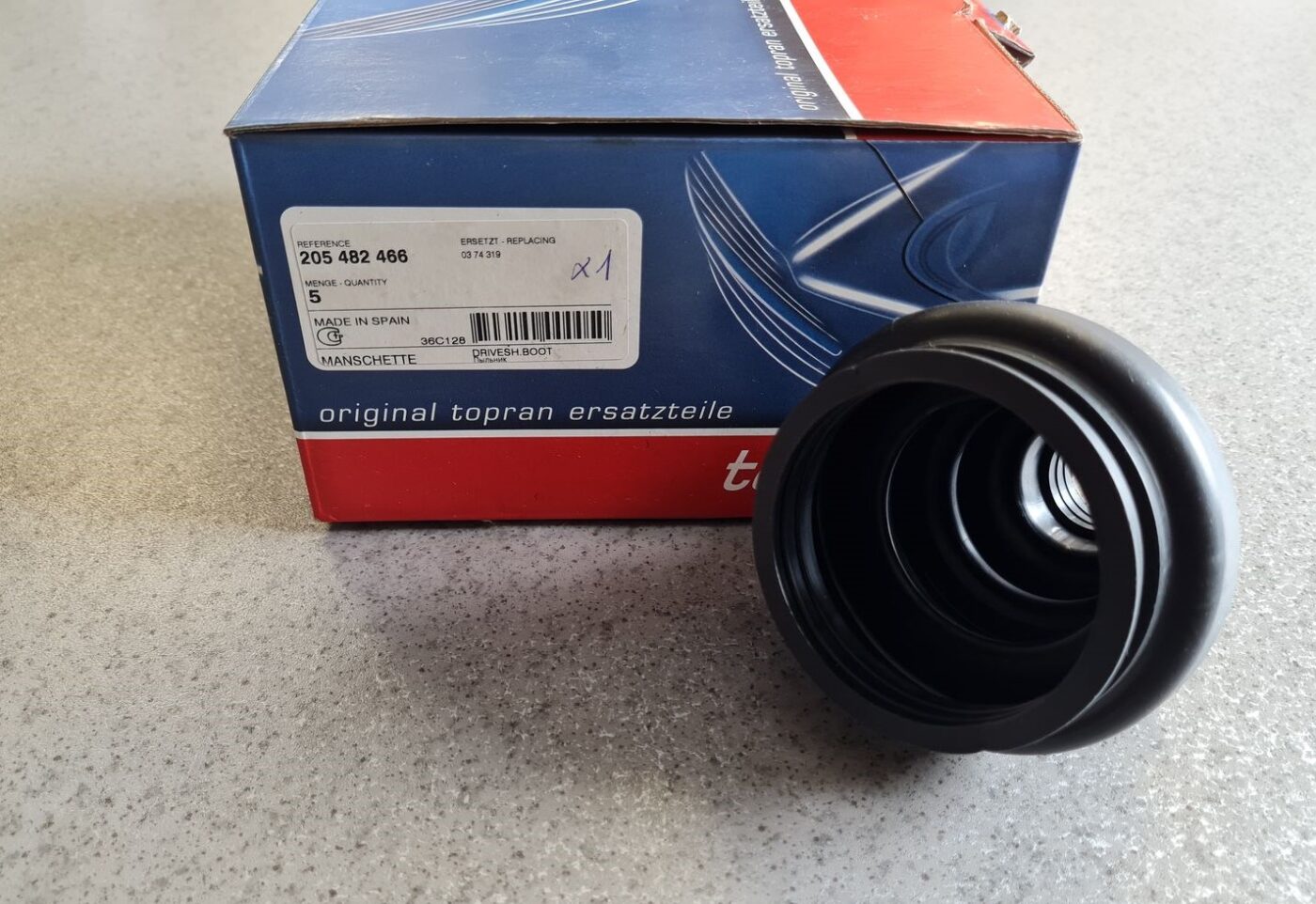 Iekšējais pusass šarnīra putekļu sargs priekš