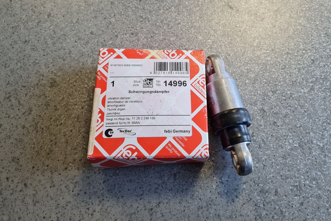 Siksnas vibrāciju slāpētājs priekš 1 Siksnas vibrāciju slāpētājs priekš