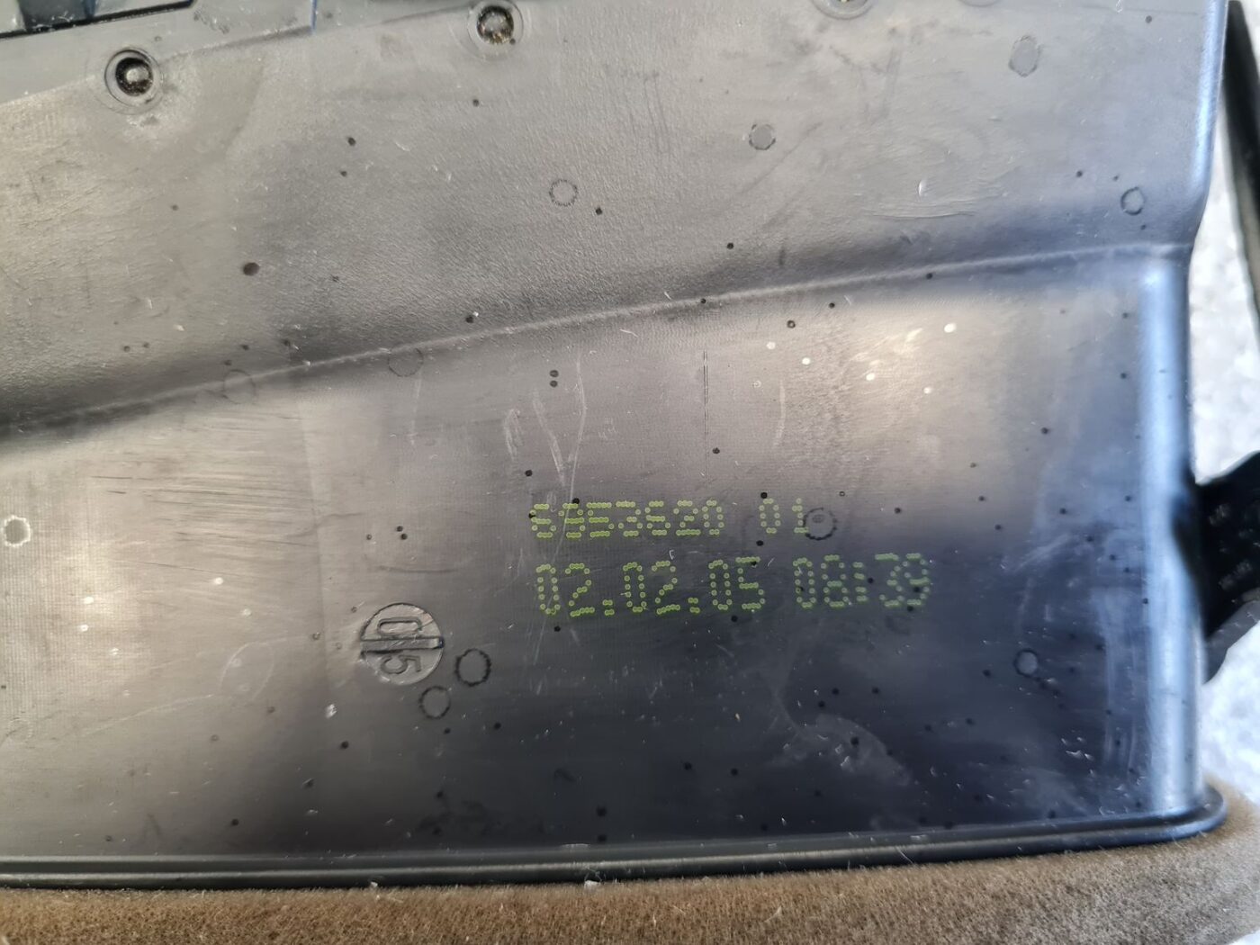 Mērinstrumentu paneļa gaisa vads, pa labi priekš BMW 525 E60 2006 OLIVE 5 Mērinstrumentu paneļa gaisa vads, pa labi priekš BMW 525 E60 2006 OLIVE