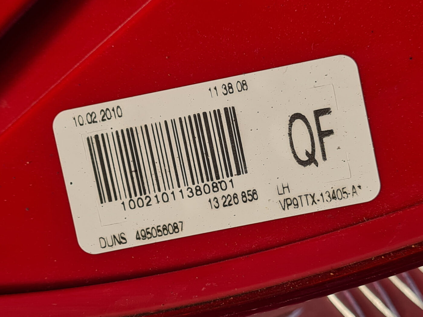 Bagāžnieka vāka kreisais lukturis priekš OPEL INSIGNIA 2010