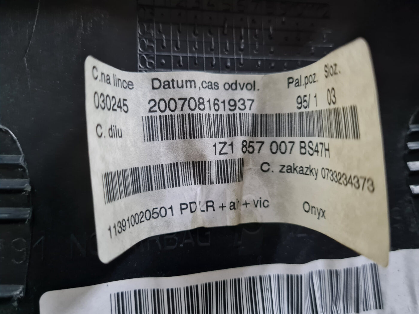 Mērinstrumentu panelis priekš ŠKODA OCTAVIA 2007